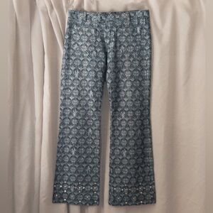 Jean Paul Gaultier • JPG. JEAN’S • Blue Flare Pants w/ studded detailling